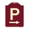 Signmission P Symbol With Right Arrow Heavy-Gauge Aluminum Architectural Sign, 24" x 18", BU-1824-23511 A-DES-BU-1824-23511 - alternate 1